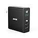Amalen Quick Charge 3.0 3-Port USB Wall Charger, PowerPort+ 3 for Galaxy S7 / S6 / Edge/Plus, Note 5/4 and PowerIQ for iPhone X/ 8/7/ 6s/ Plus, iPad Pro/Air 2 / Mini, LG, Nexus, HTC and More