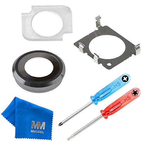 MMOBIEL Back Camera Glass Lens Replacement Compatible with iPhone 6 Plus / 6S Plus - 5.5 Inch - Rear Camera Panel - Includes Adhesive, Tweezers and Cloth - Black