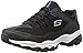 Skechers Sport Men's Afterburn Memory Foam Lace-Up Sneaker, Black/Royal, 8.5 4E US