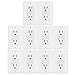10 Pack - ELECTECK 15A/125V Tamper Resistant GFCI Outlets, Decor Receptacles with LED Indicator, Decorator Wall Plate and Screws Included, Residential and Commercial Grade, ETL Certified, White