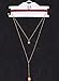 VK Accessories 3 Sets Multilayered Lace Chokers with Feather Rose Peadant Necklaces White Blue and Brown