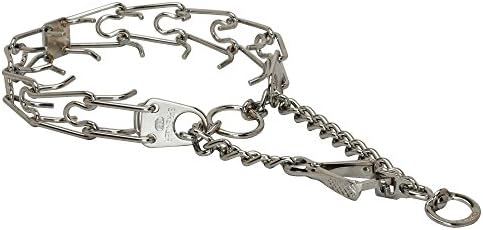 Herm Sprenger English Bulldog Pinch Collar Chrome Plated with Swivel and Small Quick Release Snap Hook - 50106 (02) 1/8 inch (3.25 mm) - Size 23 inch (58 cm)