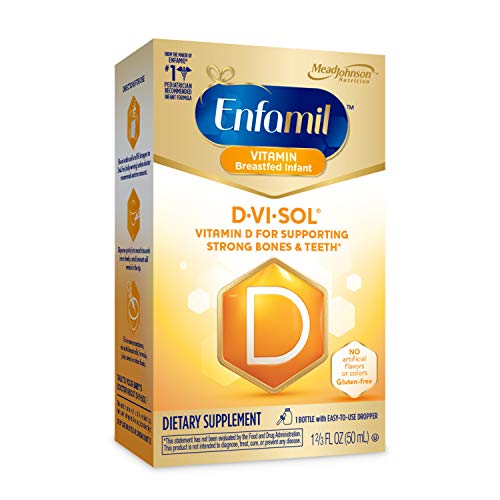 enfamil d-vi-sol gotas de suplemento de vitamina d para bebés frasco cuentagotas de 50 ml 