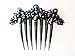 Thai Hair Comb - French Twist Side Comb - 3.5 x 4 Inch - Black - Wood or Bamboo - Manual - 1 Count - Unisex - For wedding guests, formal event attendees - Female