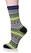 Color City Womens 5 Pairs Colorful Thick Knitting Cotton Crew Socks - Warm Wool Winter Socks,Free Size,Style F