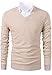 Mesahara Mens Slim Fit Light Weight V-Neck Pullover Sweater