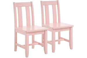MUSEHOMEINC Kids Chairs for Toddlers, Children Wooden Chairs for Playing or Activity, Set of 2, Activity Chair for Children/Kids Wooden Chair/Preschool Furniture/Gift for Boys Girls. (Pink, Chair)