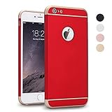 iPhone 5s Case, iPhone SE Case, iPhone 5 Case, SAUS 3 in 1 Ultra Thin and Slim Design Coated Premium Non Slip Surface with Excellent Grip Case Fit for Apple iPhone 5 / 5S / SE (Red)