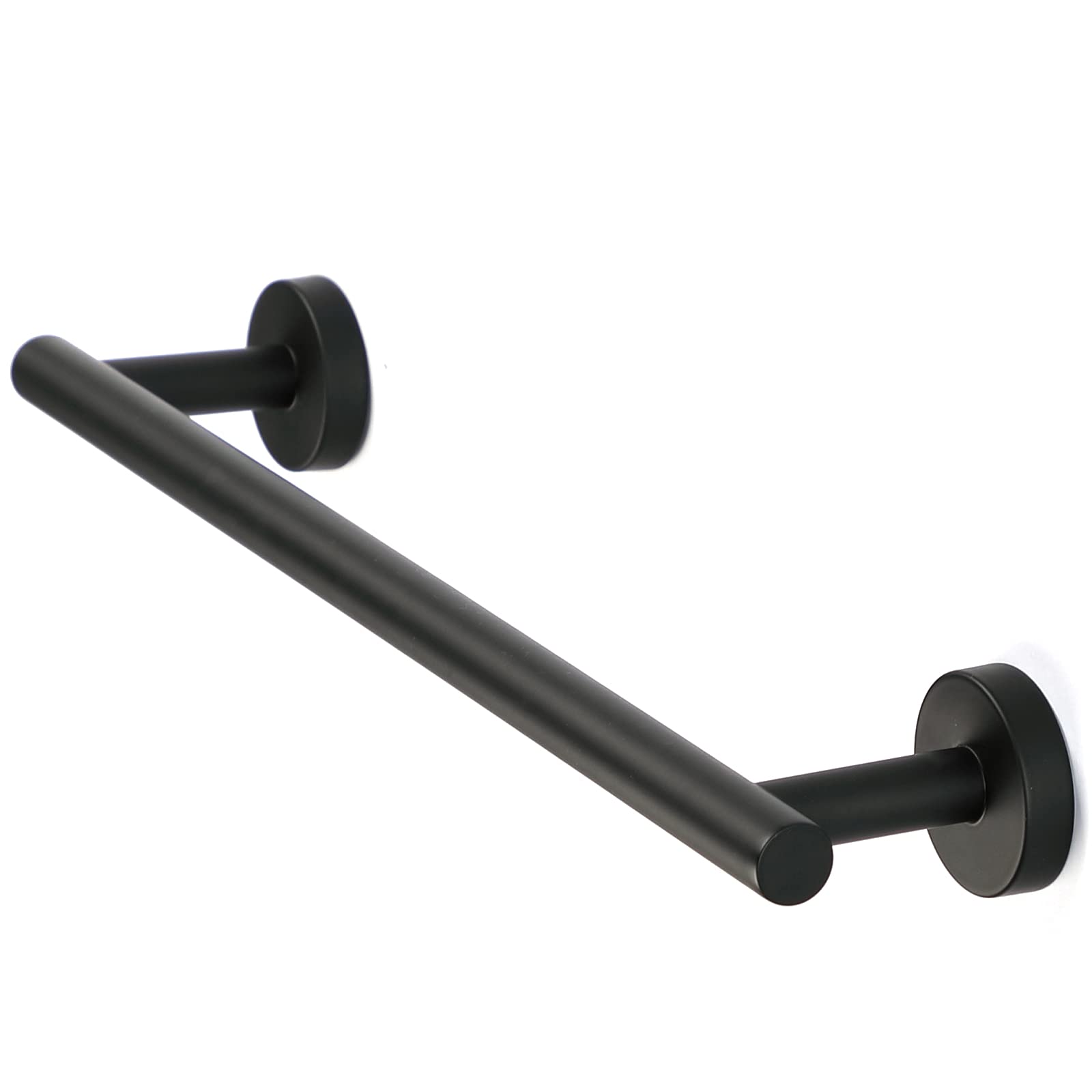 40 cm Bath Towel Bar, Stainless Steel Matte Black Towel Holder, Wall Mounted Towel Rack for Bathroom Kitchen Toilet