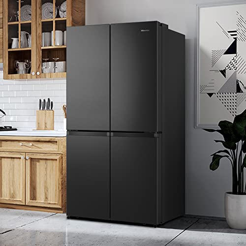 Hisense RQ758N4SAFE Cross Door Kühl-Gefrierkombination/NoFrostPlus/Inverter-Kompressor/Multiflow 360°/ SuperCool/ 178,5 cm/Kühlteil 393 l/Gefrierteil 216 l/ 40 dB/ 320 kWh/Jahr/schwarz 10