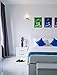 LUXEHOME Disposable Slippers, Closed Toe Comfort Waffle Guest Spa Slippers, 2 Size Slippers Fit Most Women and Men, Navy Blue and White, 5 Pairs