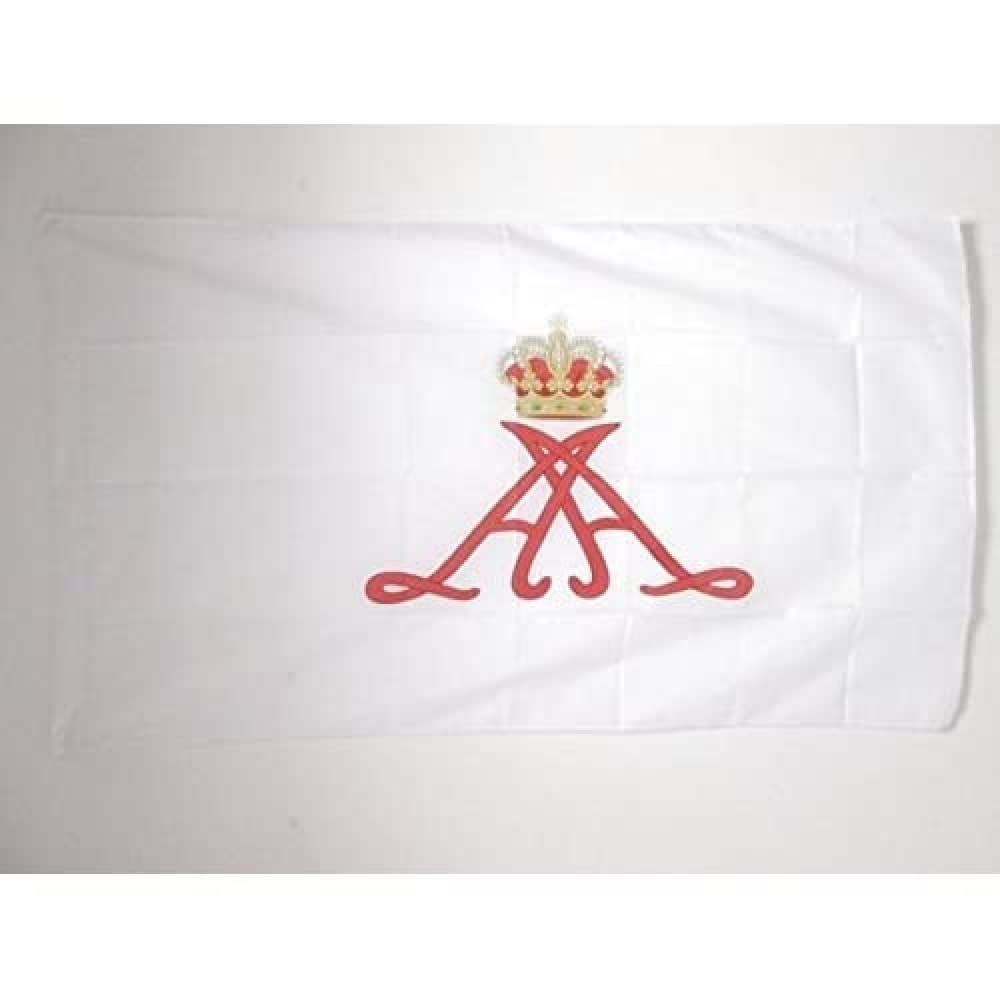 AZ FLAG - Albert II Princely Standard of Monaco Flag - 3x5 Ft - Principality of Monaco Banner with Sleeve - 100% Polyester - Fade Resistant - Vivid Colors - 3' x 5' Feet - 150x90 Cm