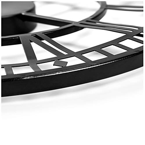 24 Inch Oversize Metal Wall Clock Industrial Vintage Clock Large Decor Wall Hanging for Living Room,with Silent Distressed Clock Hands (24inch)