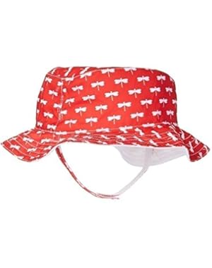 Azul Boys Red Dragonflies allover Print Reversible Sun Hat 6M-5Y