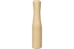 PRETYZOOM Unvarnished Wooden Food Muddler Ergonomic Light Brown Wood Pestle for Grinding Sauerkraut, Purees Cocktails and Kit