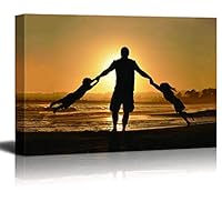 Canvas Wall Art Father's Day Theme Canvas Prints Home Artwork Decoration for Living Room Bedroom - 12x18 inches