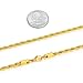 vcmart 18K Gold Plated 4mm Stainless Steel Rope Chain Men Women, 22