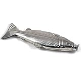 Flasks-Men Stainless-Steel Fish-Shape Liquor-Flask with Funnel Set 4oz