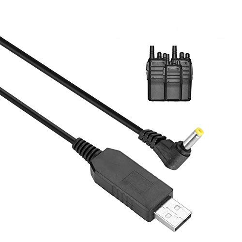 Cikonielf USB Charging Transformer Cable for Walkie Talkie with 2.5 mm Jack - High Capacity 3800mAh