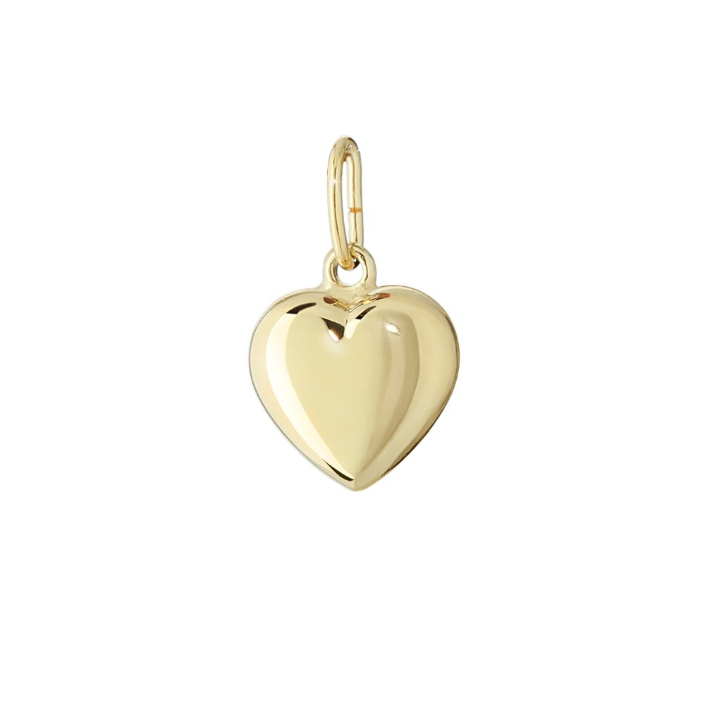 NKlaus gold yellow gold heart pendant chains high polished 8,6x8,3mm ladies girls 4759