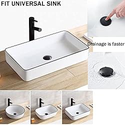 ZASLEME Bathroom Sink Drain Without Overflow, Push