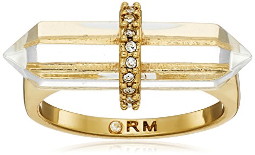 Rebecca minkoff raw gold crystal ring, size 7