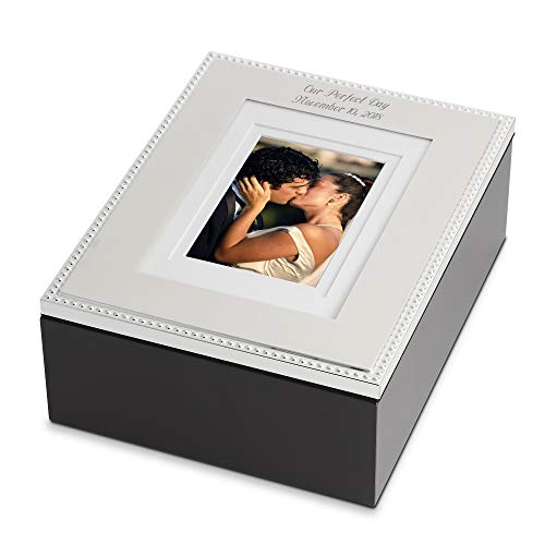 Things Remembered Personalized Beaded 5x7 Photo Storage Box with Engraving Included