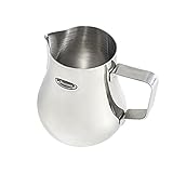 Milk Frothing Pitcher, 18.5 oz (550 ml,2.29 Cup), Newness Modern Design Stainless Steel Milk Frothing Pitcher - Steaming Frothing Pitcher for Espresso Machine, Coffee Milk Frother and Latte Art Maker