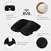 JML 3 in 1 Neck Convertible, Ultra Soft Head Support with Eye Mask and Earplugs for Business, Airplane, Home, 3 in 1 Travel Pillow, Black