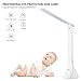 LED Desk Lamp Battery Operated USB Rechargeable, Portable Dorm/Office/Bedside Reading Light Small,3 Dimmable Brightness Eye Caring Kids Study Table Lamps, Touch Control Modern Working Desk Light White