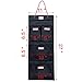 Rough Enough Locker Organizer Hanging Accessories Storage Organization with 4 Pockets for Work Door Gym Wall Black Tarpaulin