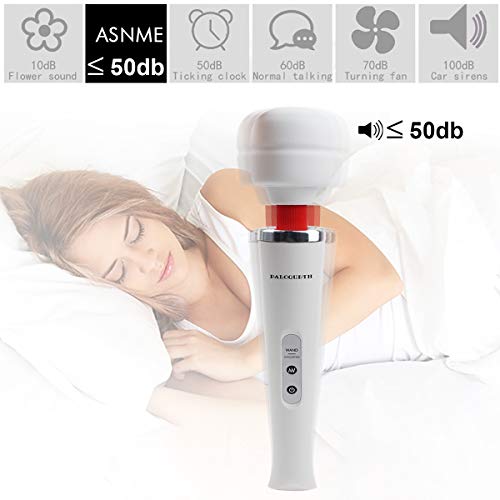 Cordless Personal Wand Massager with 10 Powerful Vibration Patterns, PALOQUETH Rechargeable Handheld Massager Electric Wand Massage Stick for Deep Muscles Pain Relief