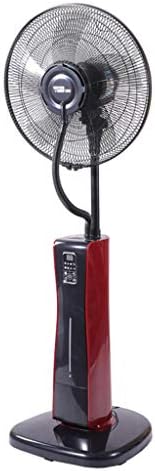 LP Fans Spray Stand Fan, Silent, Black 53cm [21inch] Multi-Functional Oscillating Fan with Humidifying Mist Action, Digital Touch Pad & Remote Control