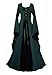 Meilidress Women Medieval Dress Lace Up Vintage Floor Length Cosplay Retro Long Dress
