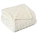 Bedsure Faux Fur Reversible Fleece Throw Blanket – Super Soft Fuzzy Lightweight Throw for Boys Girls Adults (50 x 60 inches, Ivory)