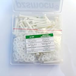 Pzsmocn 240 Pieces/80 Sets M4*35 mm Plastic White