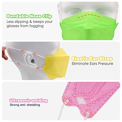 Wecolor 50 Pack Multicolored KF94 Masks, Individually Packaged 4 Ply