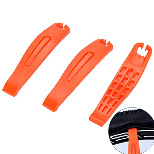 3 Pcs/Set Bike Tire Levers Nylon Tyre Spoon, KEWAYO Cycling Bicycle Tire Repair Kits - Premium Hardened Plastic Levers to Repair Bike Tube for Road Cyclists