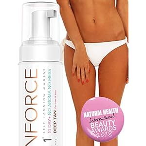 AWARD-WINNING-BEST-Fake-Tan-250ml-Self-TAN-FORCE-Skinny-Tan-Natural-Look-Face-Tan-and-Body-Self-Bake-Tan-Invisible-Tanning-Foam-TanForce-Mousse-Developing-Sands-Australian-Dark-Brown-St-Gold-Bronzer NYK1 TanForce Fake Tan Mousse (250ml) AWARD WINNING Self Tan Natural Look Gradual Tan Self Tanning Lotion For Face And…