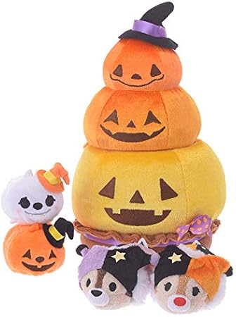 Amazon ディズニーストア 公式 ツムツム ぬいぐるみ ハロウィーン チップ デール パンプキンパイタワーハウスセット Tsum Tsum ぬいぐるみ おもちゃ