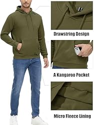 MAGCOMSEN Sweatshirts for Men Hoodie Athletic Micro