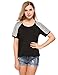 Zeagoo Women Summer Short Sleeve Blouse Casual Tops Lace T-Shirt