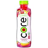 CORE Organic, Strawberry Banana, 18 Fl Oz (Pack of 12), Fruit Infused Beverage, Vegan/Gluten-Free, Non-GMO, Refreshing Flavored Water with Antioxidants, Great For Immunity Support