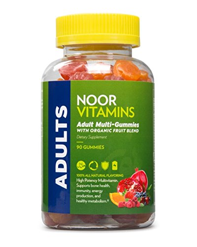 NoorVitamins Adult Gummy Multivitamins with Organic Fruit Blend - 90 Count -...