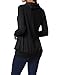 Miusey Womens Raglan Long Sleeve Cowl Neck Pullover Casual Tunic Sweatshirts with Pockets