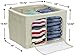 Sorbus Storage Bins with Divided Interior - Large Stackable & Foldable Organizer Containers with Metal Frame, Oxford Fabric, Large Window & Carry Handles - Organization for Bedroom, Linens & Clothes