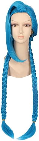Jinx Cosplay Wig -League of Legends Cosplay Blue Women Hallowen Party Sythetic Wig Costume