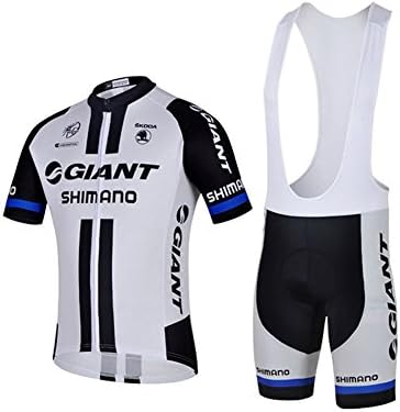 UONO Mens Short Sleeves Team Cycling Jersey Jacket Bicycle Bike Shirt Cycling Padded Bib Shorts Set