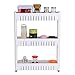 HOMFA Gap Storage Slim Slide Out Tower Rack Shelf with Wheels for Laundry, Bathroom & Kitchen (3-tier)