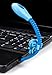 WITHit French Bull USB Rechargeable Clip On Book Light – Light Blue Monkey – LED Reading Light for Books, eBooks, Reduced Glare, Lightweight - Integrated USB Plug, Rechargeable Battery Included